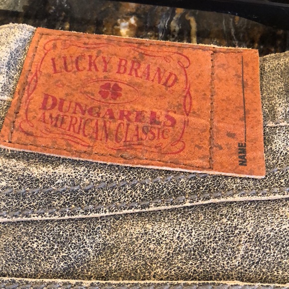 VINTAGE LEATHER LUCKY BRAND WIDE LEG FLARE PANTS - Picture 7 of 10